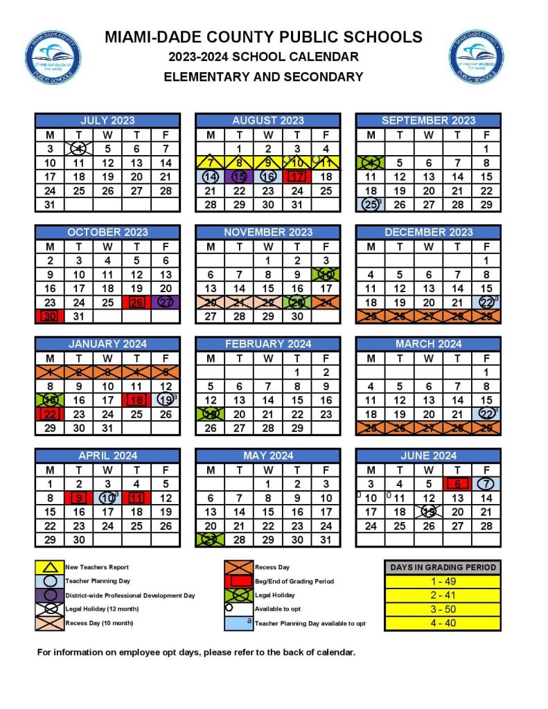 Miami Dade County Public Schools Calendar 20232024